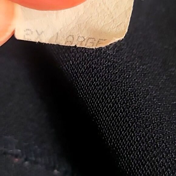 Whisper Open Front Maxi Kaftan, Black with Gold Trim, Size 2X - Picture 9 of 10